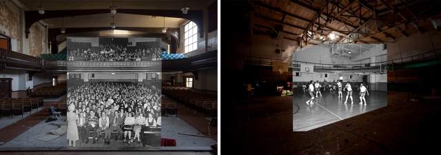 Unos ejemplos de las fotografías de la serie "Detroit Now & Then: Decay" de Detroiturbex